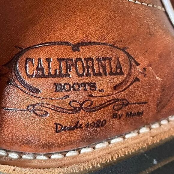 California Rodeo Western Leather Unisex Boots SZ 6.5 - Picture 12 of 13